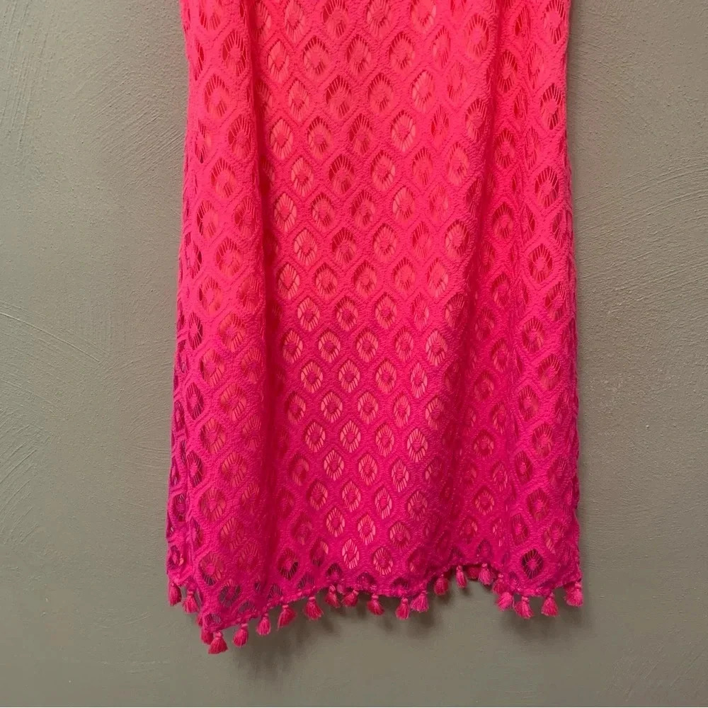 Lilly Pulitzer Marquette Shift Dress in Dragonfruit Island Time Lace Ombre XS - Picture 4 of 11